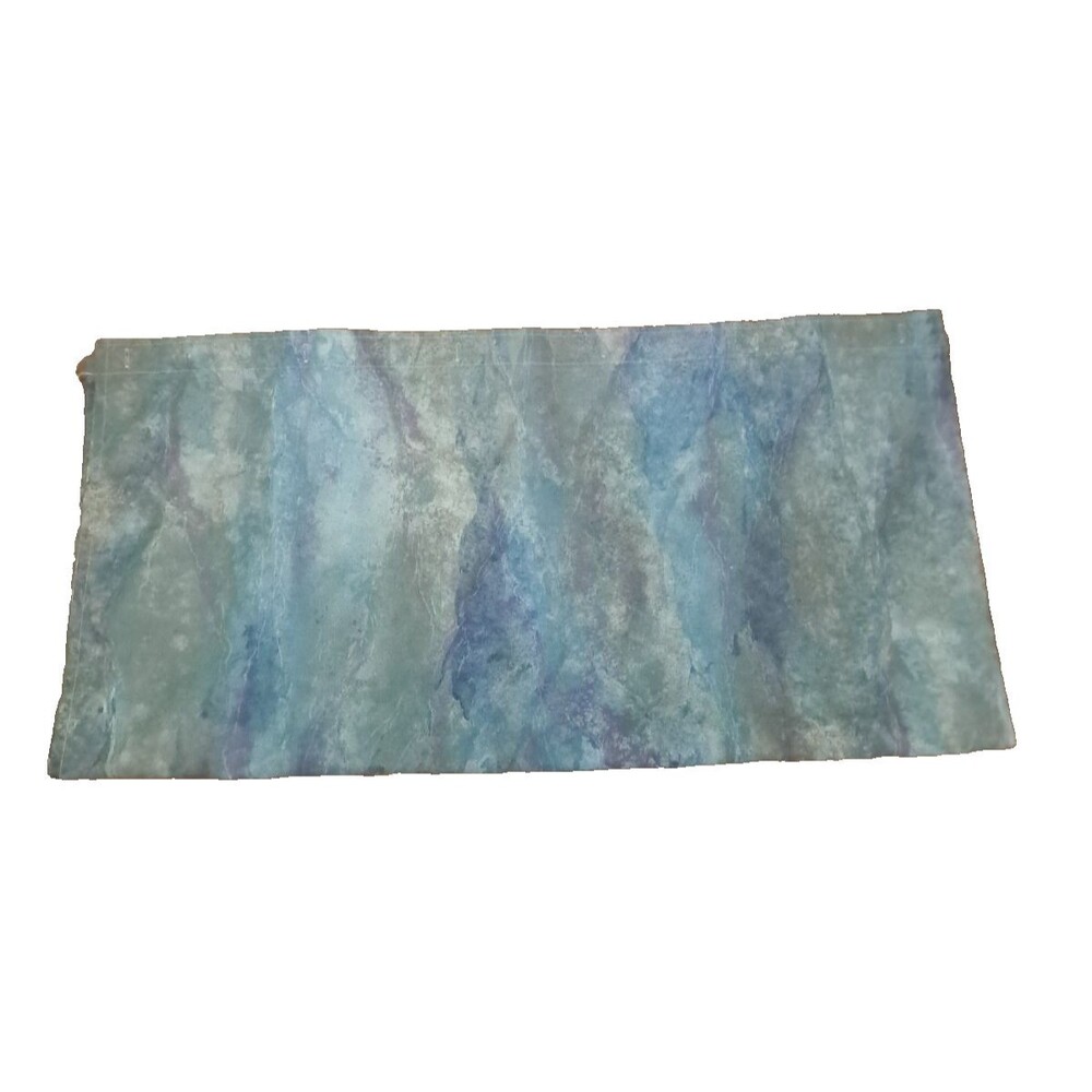 Vintage Watercolor Fabric Shower Blue Gray Brown 1990s Abstract Grunge